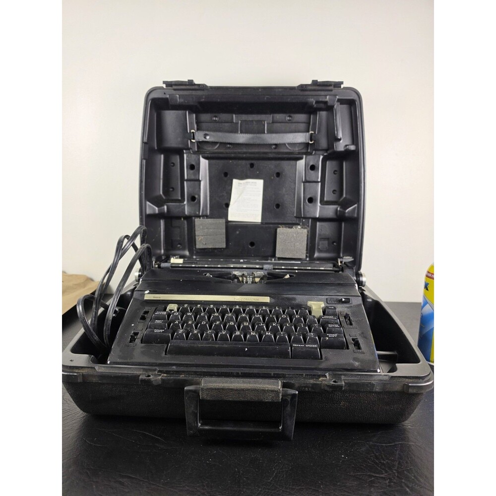 Vintage Black Sears The Corrector Electric Typewriter 268.53501 in Case